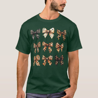 Camiseta Lazo Coqueta de Impresión de Leopardo Guepardo Lin
