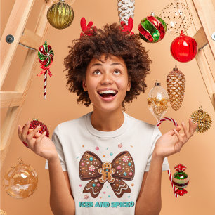 Camiseta Lazo Coqueta de Pan de Jengibre con Hielo y Especi