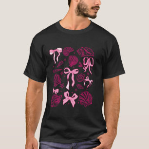 Camiseta Lazo Coqueta Rosa Concha de Mar Verano Costero Oc