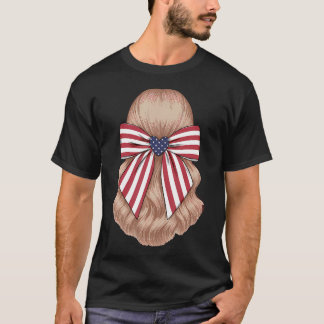 Camiseta Lazo Coqueto Bandera Americana Usa Patriótico 4To