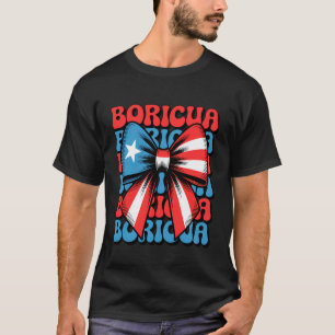 Camiseta Lazo Coqueto Boricua Bandera de Puerto Rico