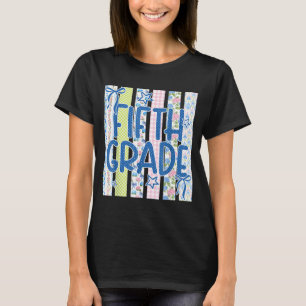Camiseta Lazo coqueto de quinto grado a rayas de vuelta a l