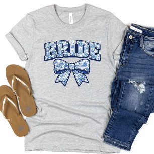 Camiseta Lazo Coqueto de Toile Azul para Novia