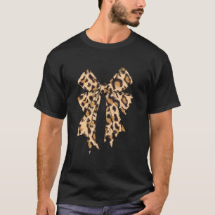 Camiseta Lazo Coqueto Estampado de Leopardo Guepardo para M