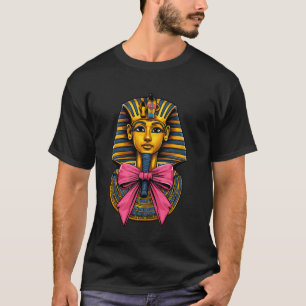 Camiseta Lazo Coqueto Faraón Rey Tut Chica Mamá Rosa Día de