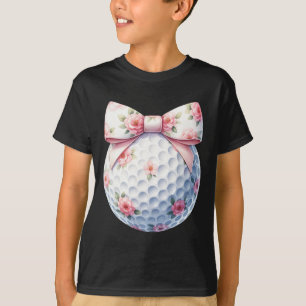 Camiseta Lazo Coqueto Floral Pelota de Golf Golfista Deport