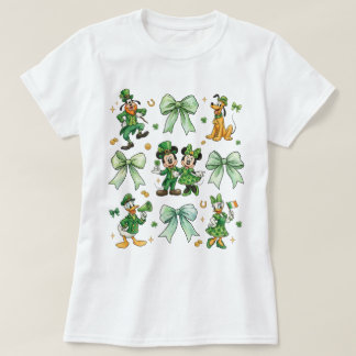 Camiseta Lazo Coqueto Mickey y Amigos Día de San Patricio 