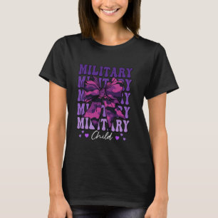 Camiseta Lazo Coqueto Niño Militar Camuflaje Morado Niños