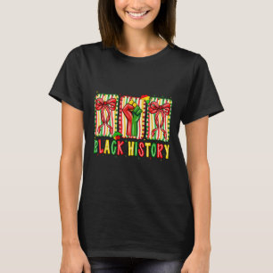 Camiseta Lazo Coqueto Puño Soy Mes de la Historia Negra Afr
