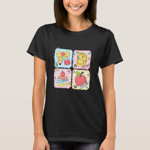 Camiseta Lazo de Coqueta de Maestra Lápiz Primer Día Divert