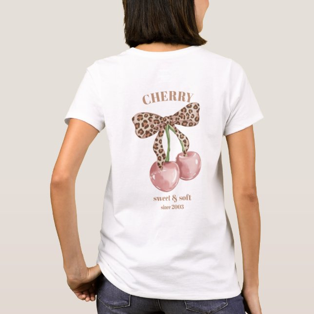 Camiseta Lazo de leopardo retro Cereza Dulce & Suave Desde  (Reverso)