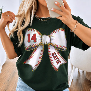Camiseta Lazo de Mamá de Béisbol Vintage Personalizado