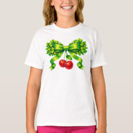 Camiseta Lazo de Trébol de la Suerte con Diseño Verde de Ce