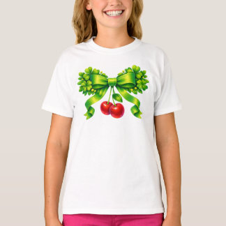 Camiseta Lazo de Trébol de la Suerte con Diseño Verde de Ce