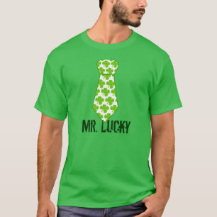 Camiseta Lazo del trébol de Chevron del día de Sr. Lucky