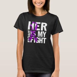 Camiseta lazo morado su lucha es mi lucha