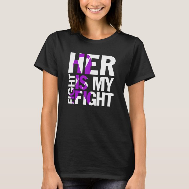 Camiseta lazo morado su lucha es mi lucha (Anverso)