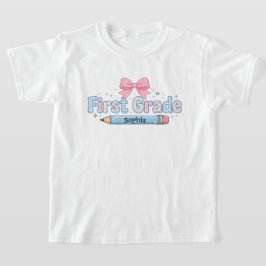 Camiseta Lazo personalizado para niña de primer grado para 
