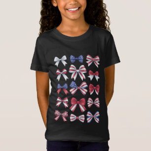 Camiseta Lazos Americanos Coquette Rojo Blanco Y Azul 4 De 