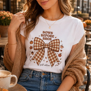 Camiseta Lazos Antes de Hermanos Otoño Coquette Cuadro Lazo