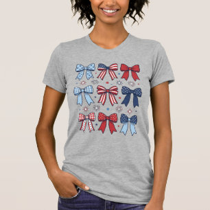 Camiseta Lazos Coquetos Patrióticos Diseño Vectorial Vintag