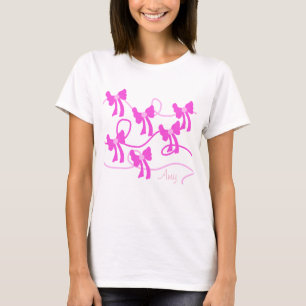 Camiseta Lazos Coquetos Rosa Lindo Día Festivo