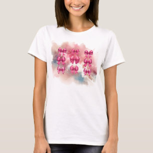 Camiseta Lazos Coquette Rosa Caliente Abstractos 