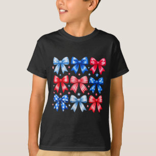 Camiseta Lazos Minimos Coquette Rojo Blanco Azul