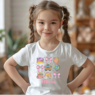 Camiseta Lazos rosados de la escuela suministros escolares 