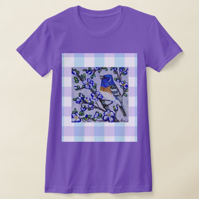 Camiseta Lazuli Bunting Long Sleeve T-Shirt (Distribución)