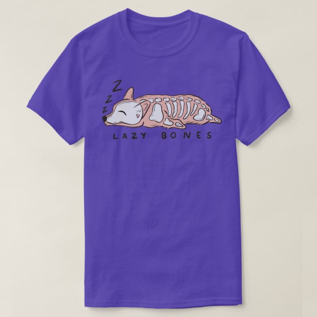 Camiseta Lazy bones (Diseño del anverso)