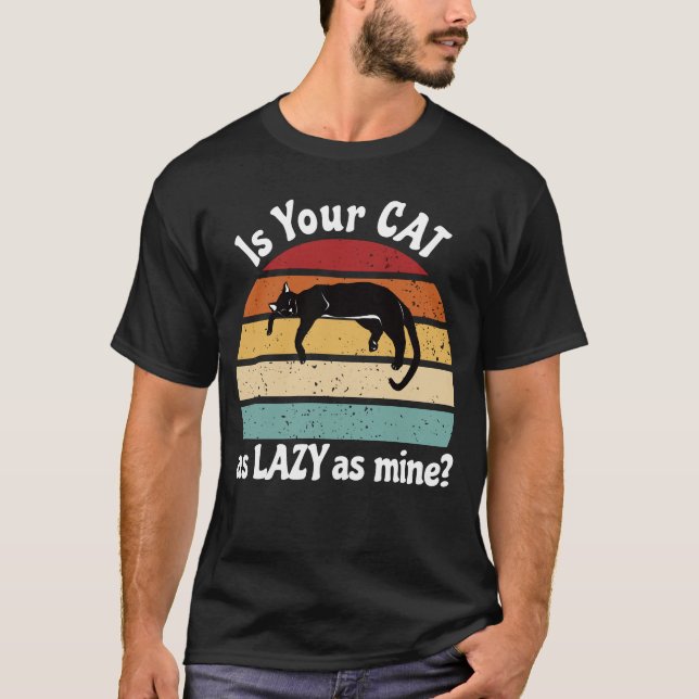 Camiseta Lazy Cat Club - Feline Lounge Act (Anverso)