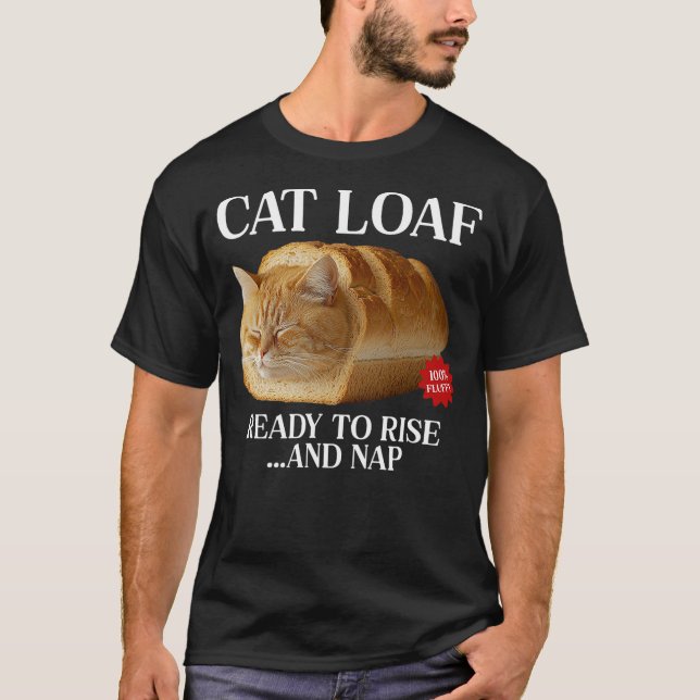 Camiseta Lazy Cat Loaf Kitten Bread Funny Loafing Cat (Anverso)