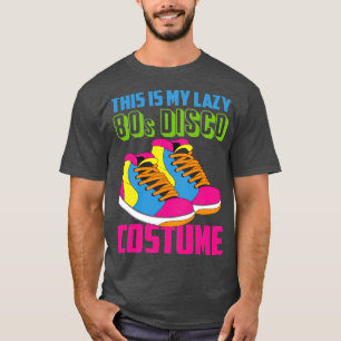 Camiseta Lazy Costume Retro 80 Disco Fiesta Generación 80