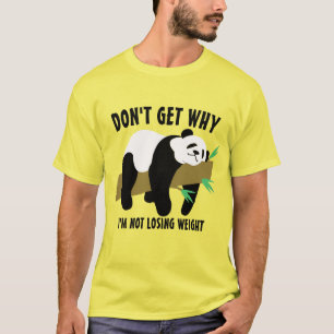 Camiseta Lazy Couch Potato Funny Panda Weight Loss Meme