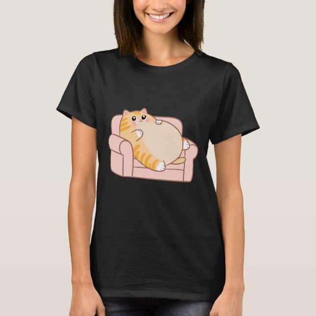 Camiseta Lazy Days with My Cat (Anverso)