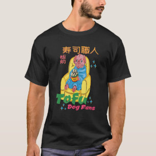 Camiseta lazy dog eating Tofu Pun for Tofu fans  Asian Vega