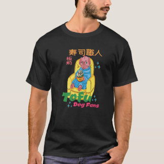 Camiseta lazy dog eating Tofu Pun for Tofu fans Asian Vegan