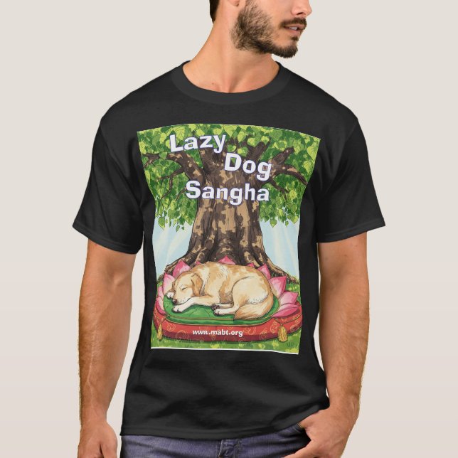 Camiseta Lazy Dog Sangha T-Shirt adelante y atrás (Anverso)