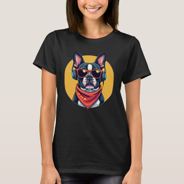 Camiseta Lazy Frenchie Nope Cute Bulldog Tee (Anverso)