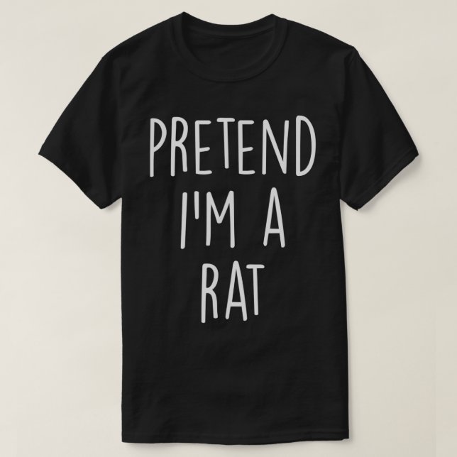 Camiseta Lazy Funny Halloween Disstume de Rata (Diseño del anverso)
