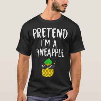 Camiseta Lazy Halloween Costume Funny Pretend I'm A Pineapp