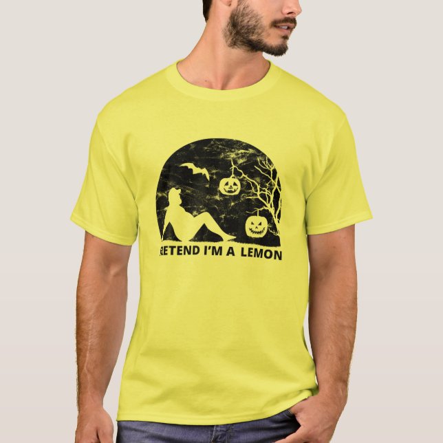 Camiseta Lazy Halloween Disstume Pretende que soy un limón (Anverso)