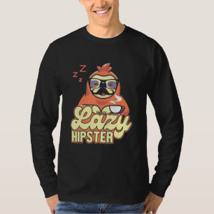 Camiseta Lazy Hipster Sloth Mustache Freethinker Urban Styl