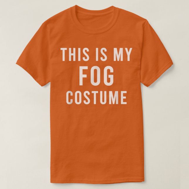 Camiseta Lazy Horror Movie Fog Costume Funny Trick Treat Ca (Diseño del anverso)