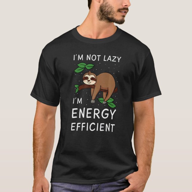 Camiseta Lazy Lazy Animal Energy Efficient Zookeeper Wild (Anverso)