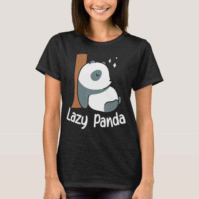 Camiseta Lazy Panda Bamboo Oso Cute Panda Animal (Anverso)