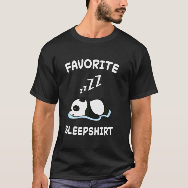 Camiseta Lazy Panda Pandas Nap Dormir Pajamas Pajam (Anverso)