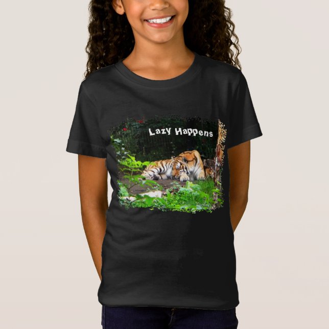 Camiseta Lazy pasa tigre siberiano (Anverso)