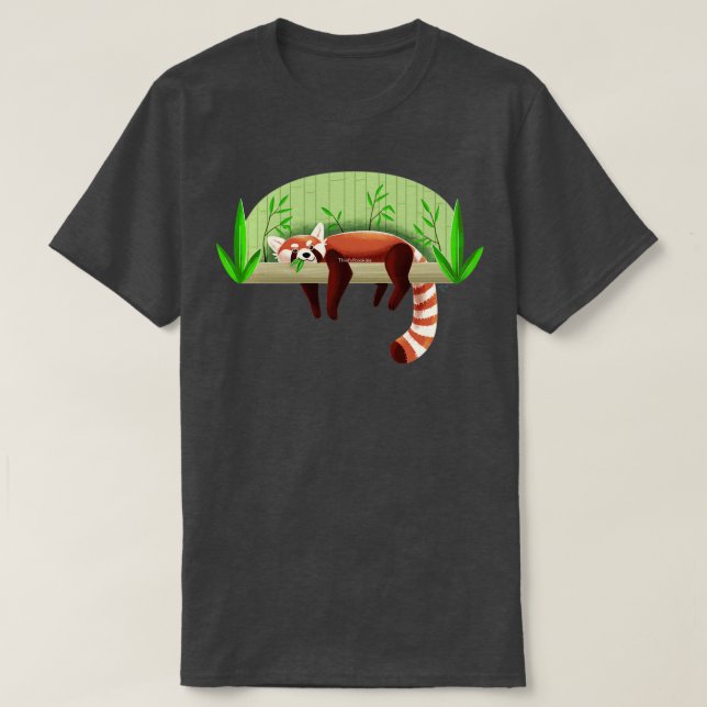 Camiseta Lazy Red Panda (Diseño del anverso)